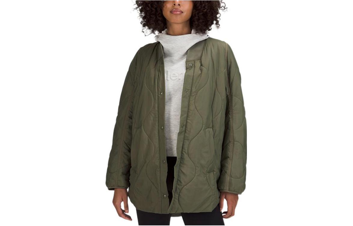 (Women) Lululemon Plain Mid-length Single-breasted Jacket LW4BXSS