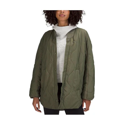(Women) Lululemon Plain Mid-length Single-breasted Jacket LW4BXSS