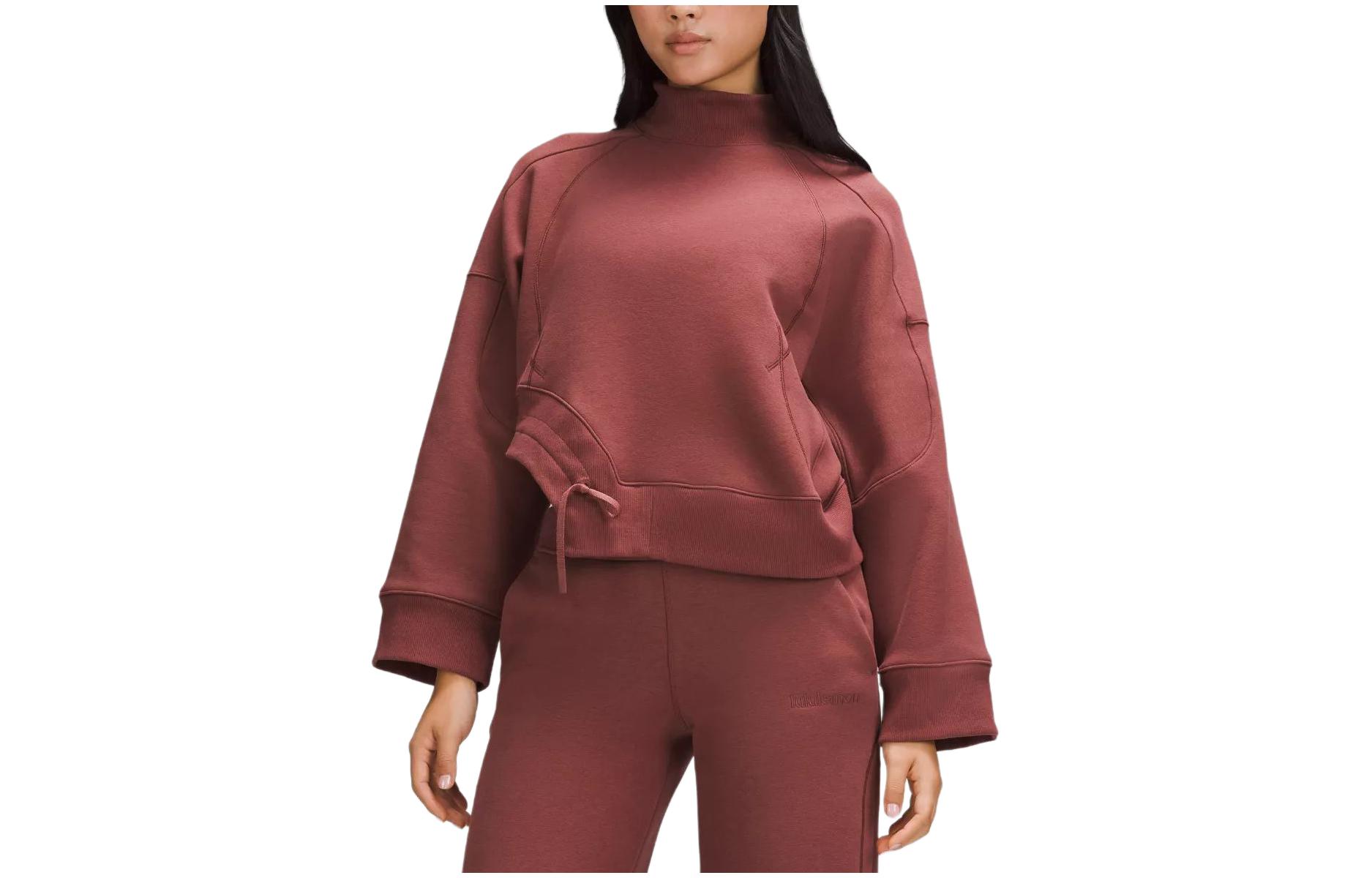 Order (W) ルルレモン プラッシュフリース カーブヘム アシンメトリー 長袖スウェット LW3HOIS