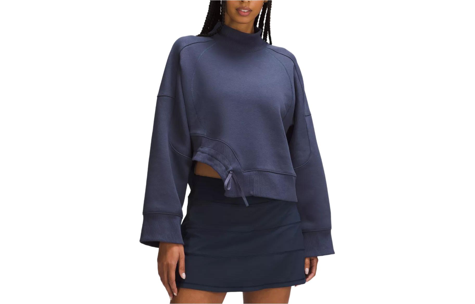 Purchase (W) ルルレモン プラッシュフリース カーブヘム アシンメトリー 長袖スウェット LW3HOIS