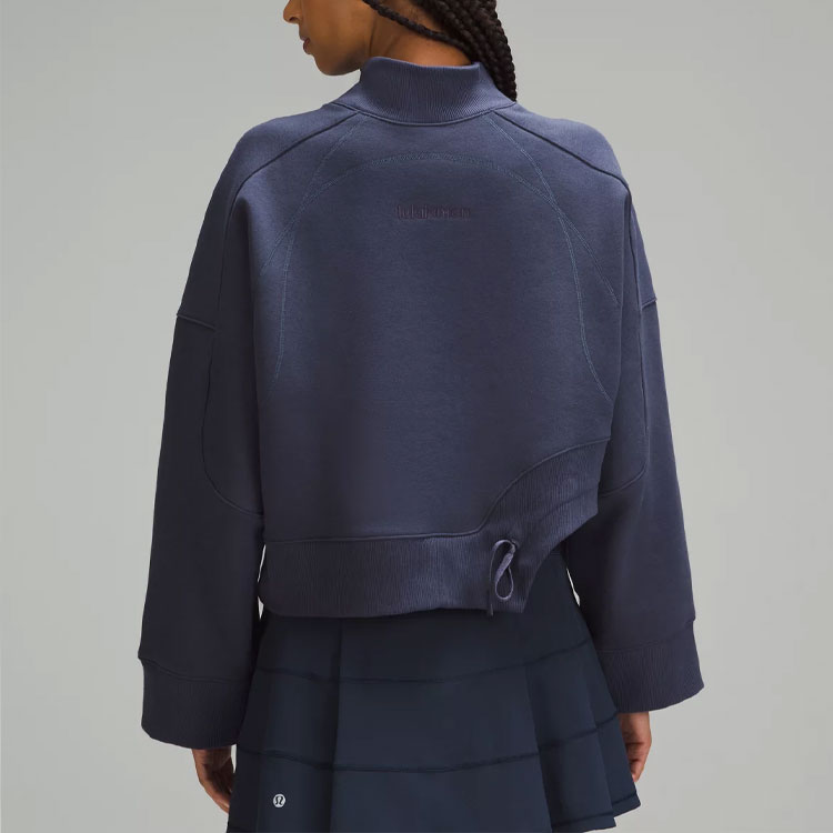 Sizing (W) ルルレモン プラッシュフリース カーブヘム アシンメトリー 長袖スウェット LW3HOIS