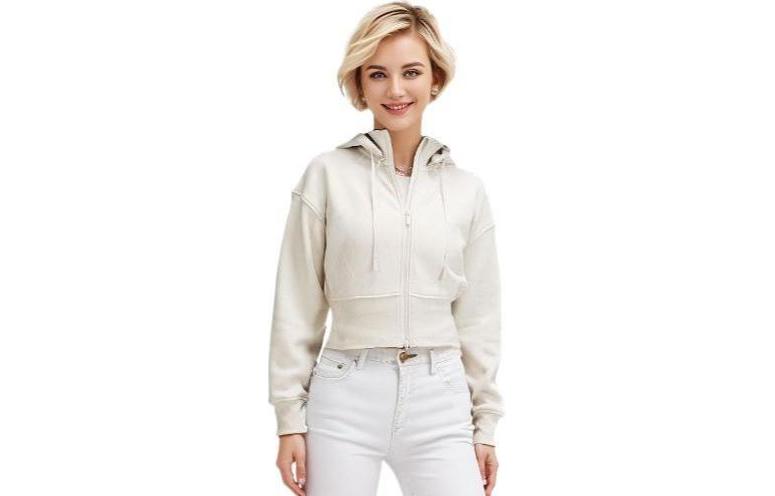 (Women) Lululemon Plush Fleece Detachable Hood Short Jacket for Women LW3HOKS