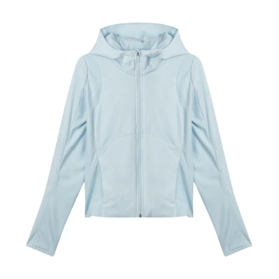 (Women) Lululemon Push Your Pace Glyde™ Fabric Cropped Zip Hoodie Jacket LW4BZFS