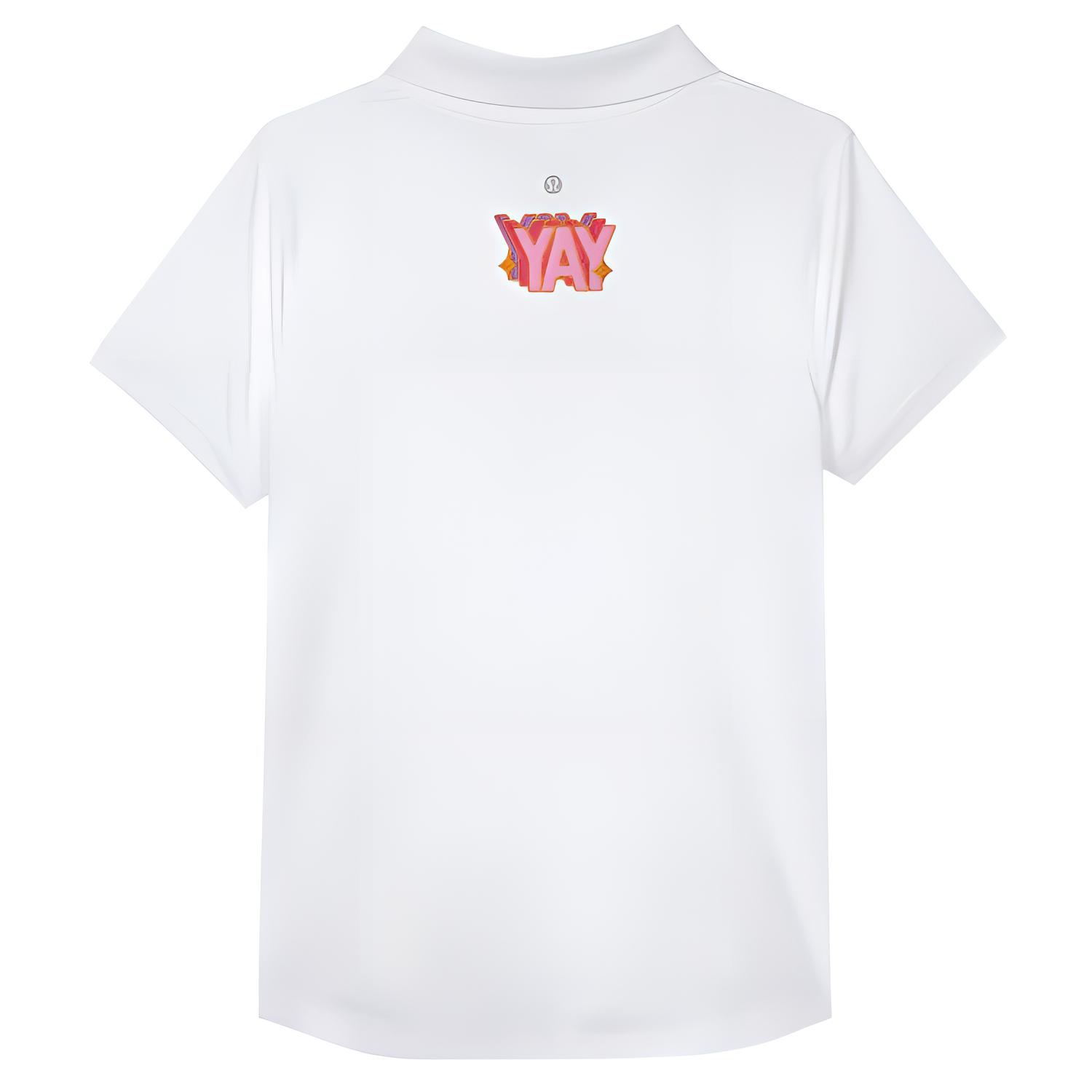 (Women) Lululemon Quick-Drying Embroidered Polo Shirt White LW3EZTS(Group96-露露娜可)