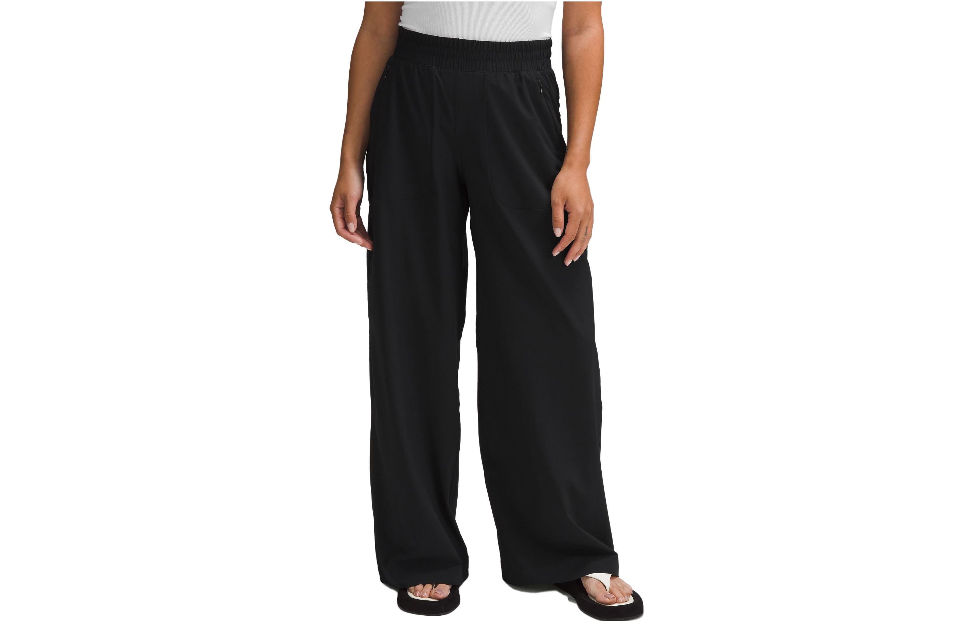 (Women) Lululemon Relaxed Quick-Dry Stretch Wide-Leg Casual Pants LW5FTHA