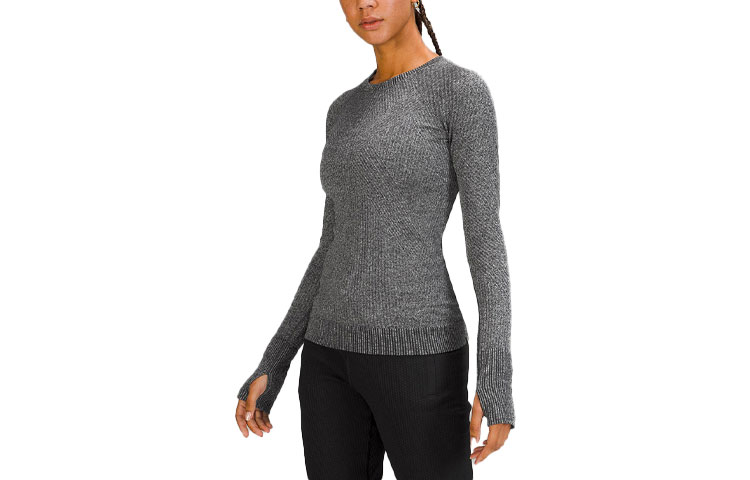 Order (W) ルルレモン レストレス ソリッドカラー ラグラン プルオーバー スウェットシャツ LW3BASS