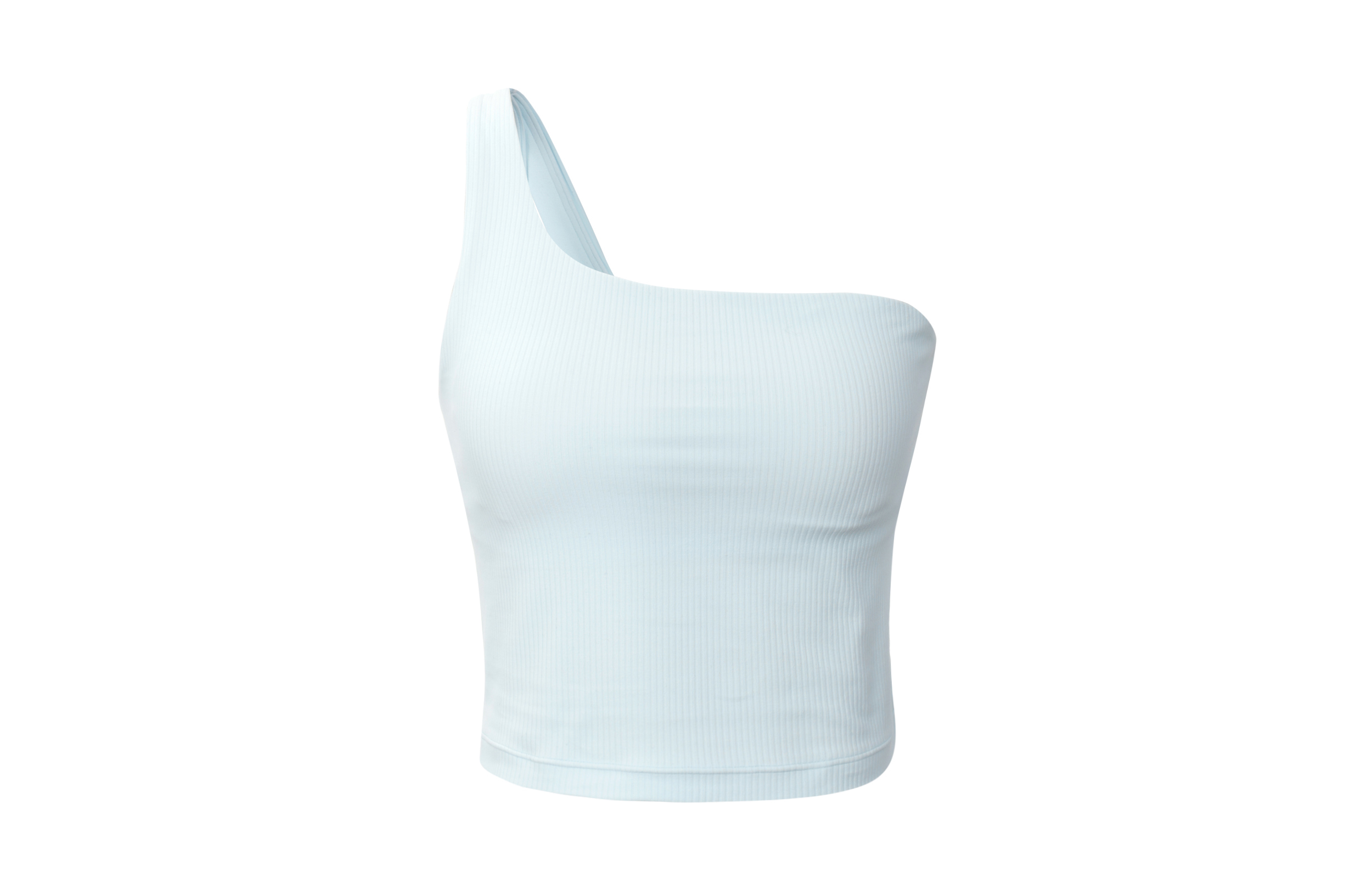 (Women) Lululemon Ribbed Nulu Asymmetrical Yoga Tank Top Slim Fit Solid Color LW1ES5S