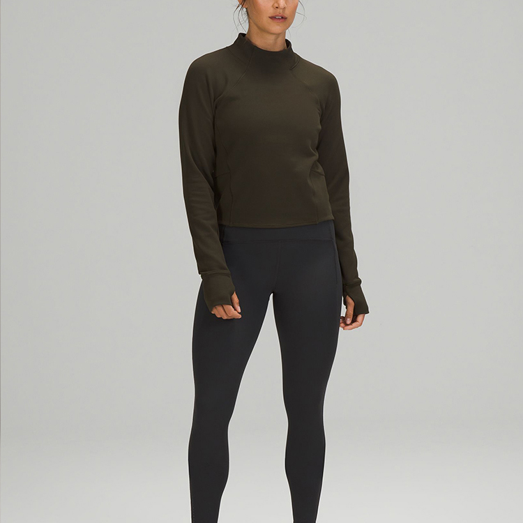 Lookbook (W) Lululemon Rulu™面料纯色半高领修身长袖毛衣 LW3FA8S