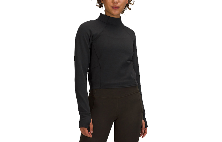 Details for (W) Lululemon Rulu™面料纯色半高领修身长袖毛衣 LW3FA8S