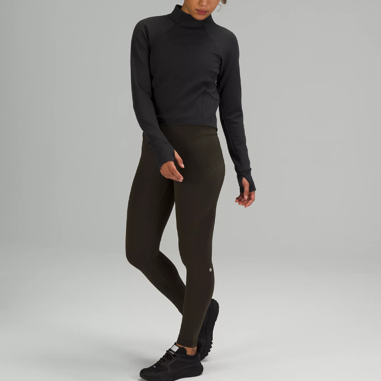 Sizing (W) Lululemon Rulu™面料纯色半高领修身长袖毛衣 LW3FA8S