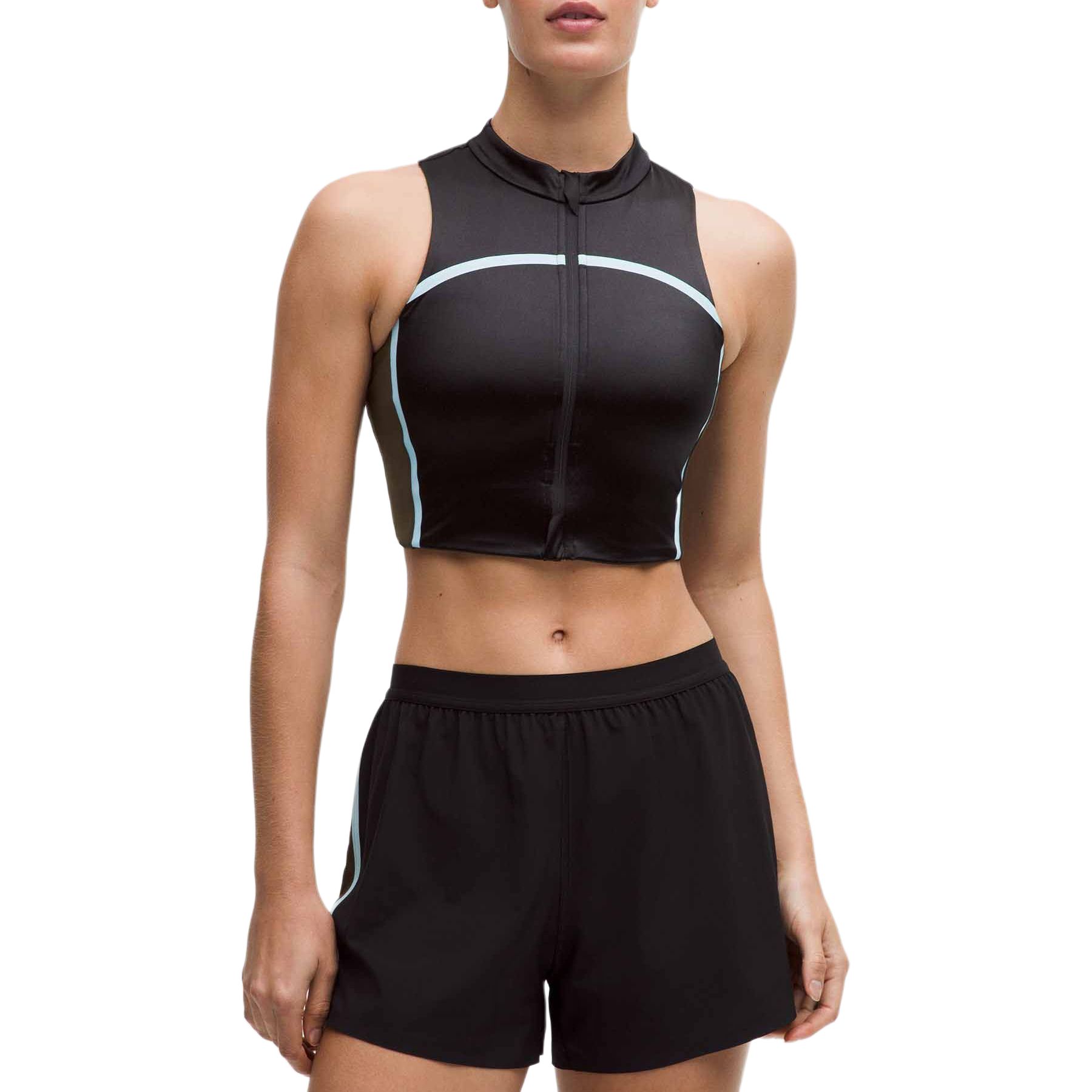 (Women) Lululemon Satin Shine Luxtreme Medium-Support Zip Running Tank Top LW1FT8S