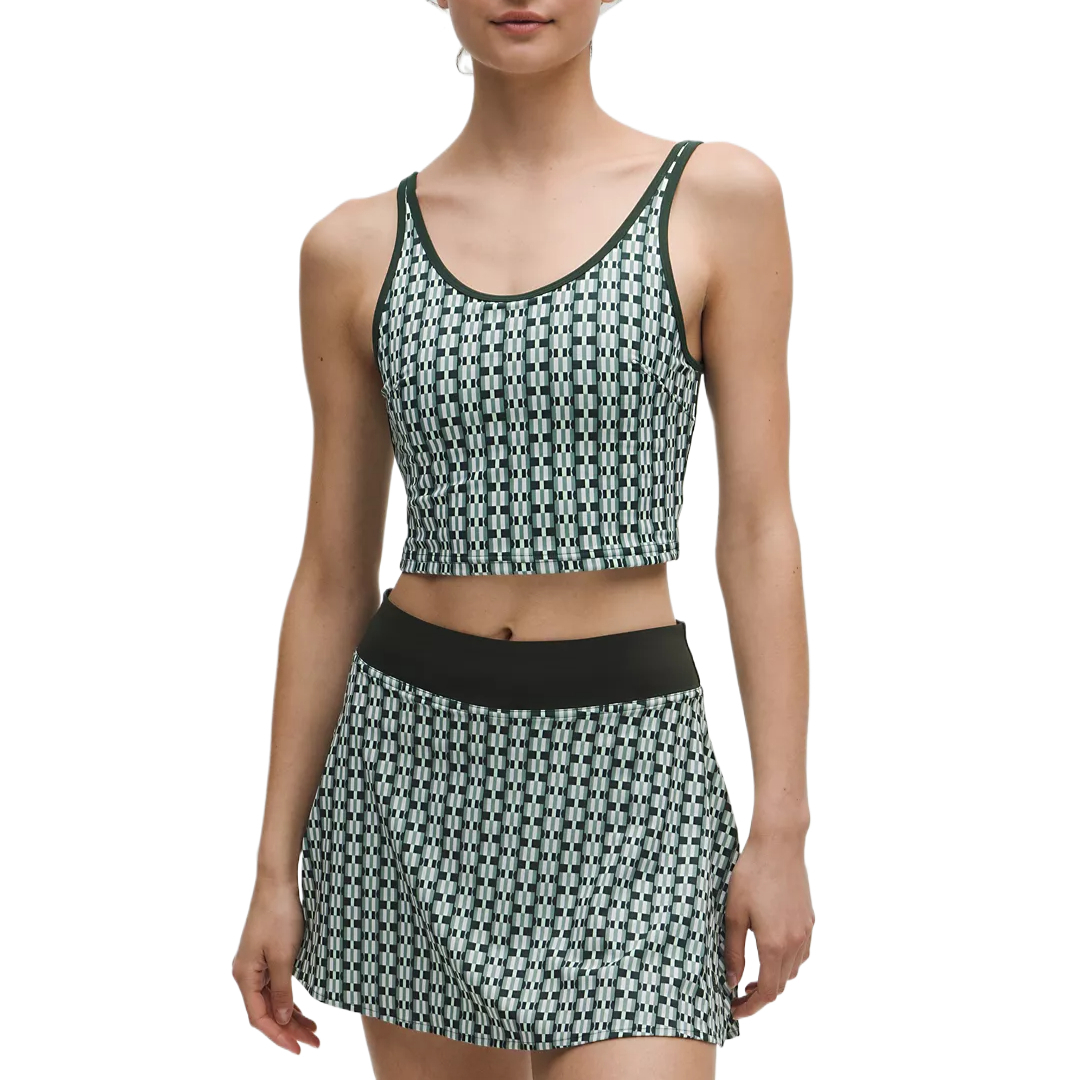 (Women) Lululemon Scoop-Neck Sweat-Wicking Fitted Short Tennis Shirt LW1FLXS