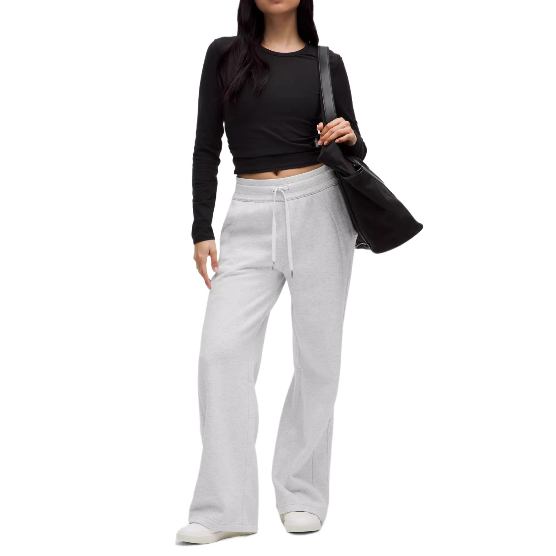 Sizing (W) Lululemon Scuba Jogger Nyaman Ringan & Bernapas - Heathered Light Grey LW5GX9A