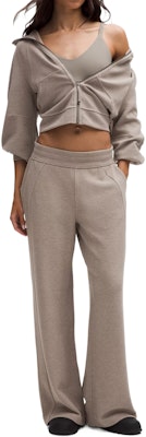 (Women) Lululemon Scuba Waffle Knit Cotton-Blend Casual Comfortable Sweatpants. LW5HFQS 5