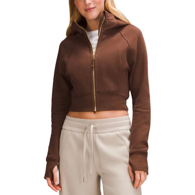 Purchase (W) Lululemon Scuba连帽短款拉链运动休闲外套夹克女款户外穿搭。 LW3GEOS