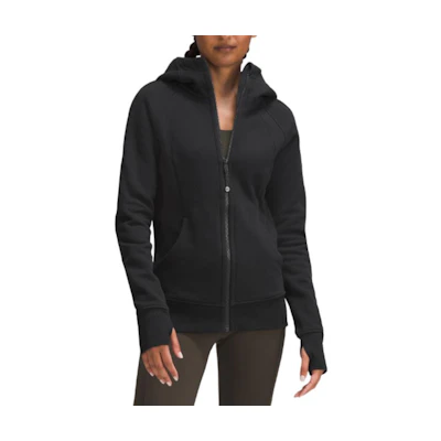 (Women) Lululemon Scuba Full-Zip Hoodie for Women - Black LW4AWMF