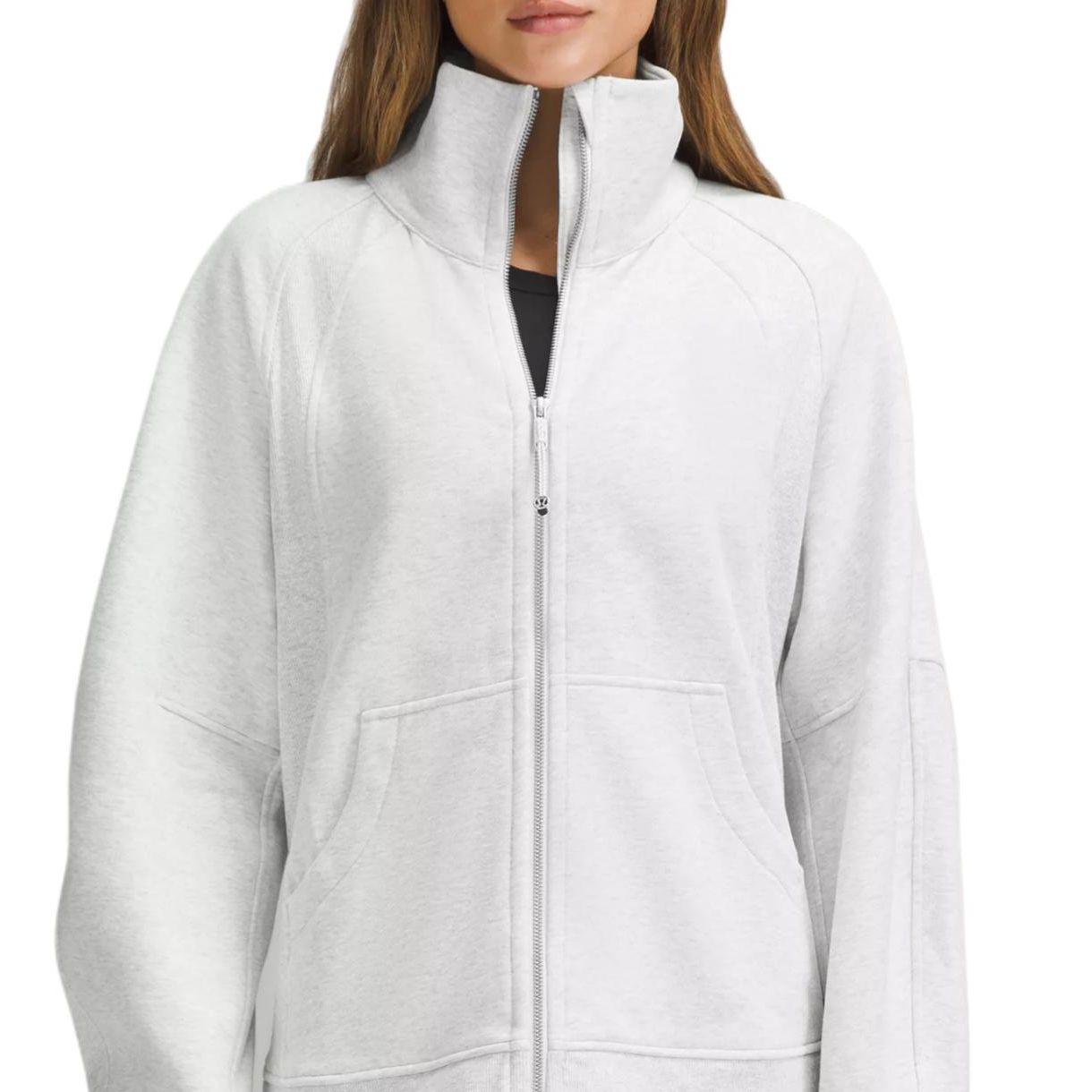 (Women) Lululemon Scuba Funnel-Neck Full Zip Jacket Light Heather Grey LW3IJ3S 圖 6