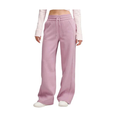 (Women) Lululemon Scuba FW24 Solid Color Mid-Rise Loose Fit Wide-Leg Pants. LW5GWMA