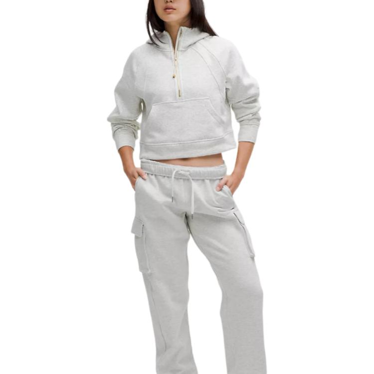 Lookbook (W) Lululemon Sudadera Scuba Half-Zip Casual Color Sólido Diseño Corto. LW3EVFS