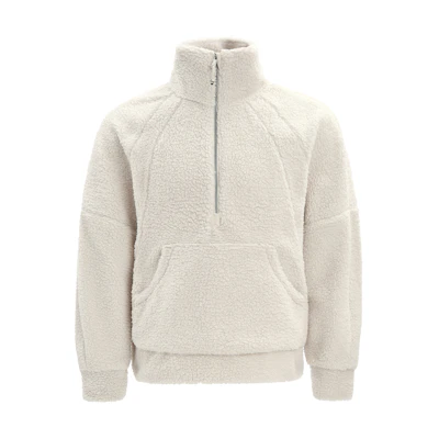 (Women) Lululemon Scuba Half-Zip Cashmere Pullover Hoodie for Women - Solid Color LW3GGCS