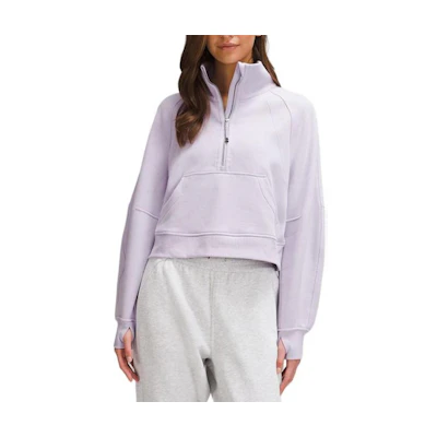 (Women) Lululemon Scuba Half-Zip Pullover Sweatshirt - Soft, Warm, Relaxed Fit. LW3HW0S
