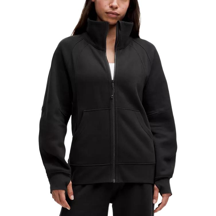 (Women) Lululemon Scuba High-Neck Long Sleeve Jacket Women’s Black Casual Stylish LW3IJ2S 圖 4