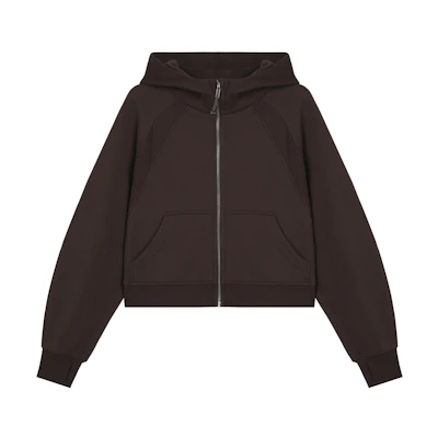 (Women) Lululemon Scuba Hoodie Soft Warm Casual Short Jacket in Solid Color. LW3HTLS