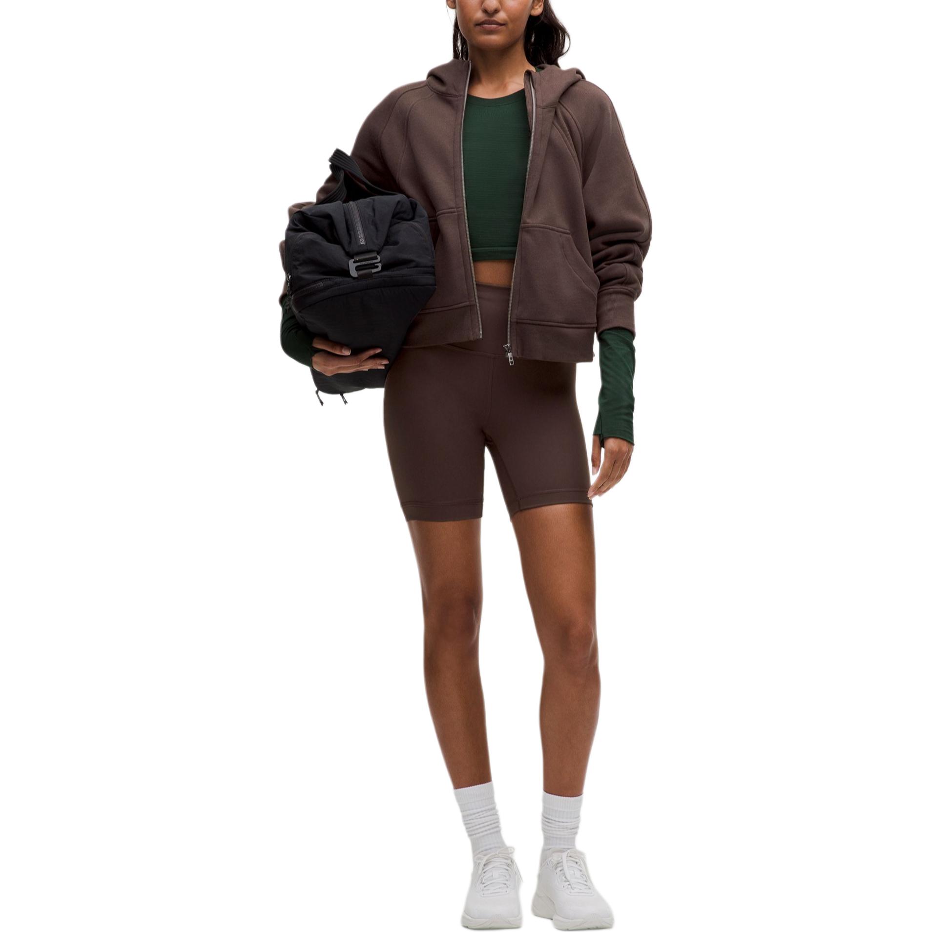 Purchase (W) Lululemon Scuba Hoodie Chaqueta Corta Casual Cálida y Suave en Color Liso. LW3HTLS