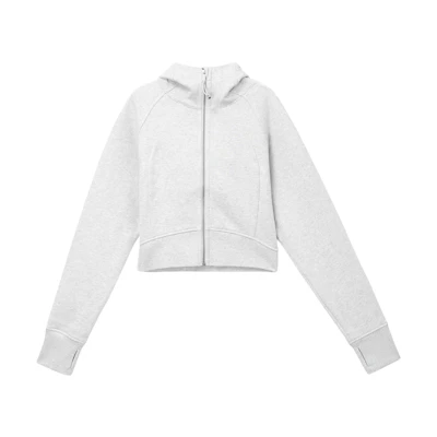 (Women) Lululemon Scuba Hoodie Cropped Zip-Up Jacket - Lightweight & Breathable LW3GZPS