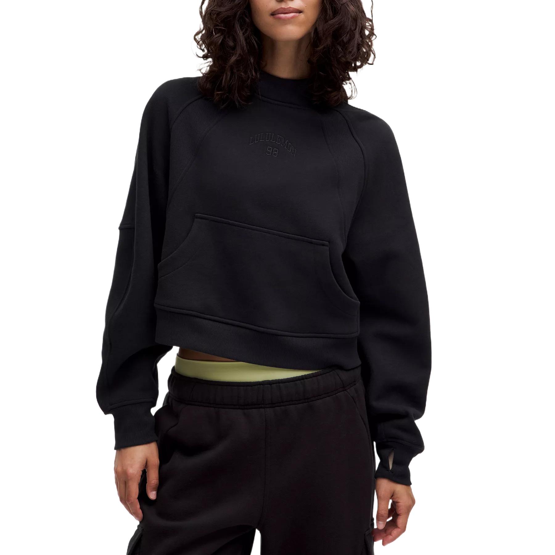 Purchase (W) Lululemon连帽印花休闲舒适短款套头衫。 LW3IBPS