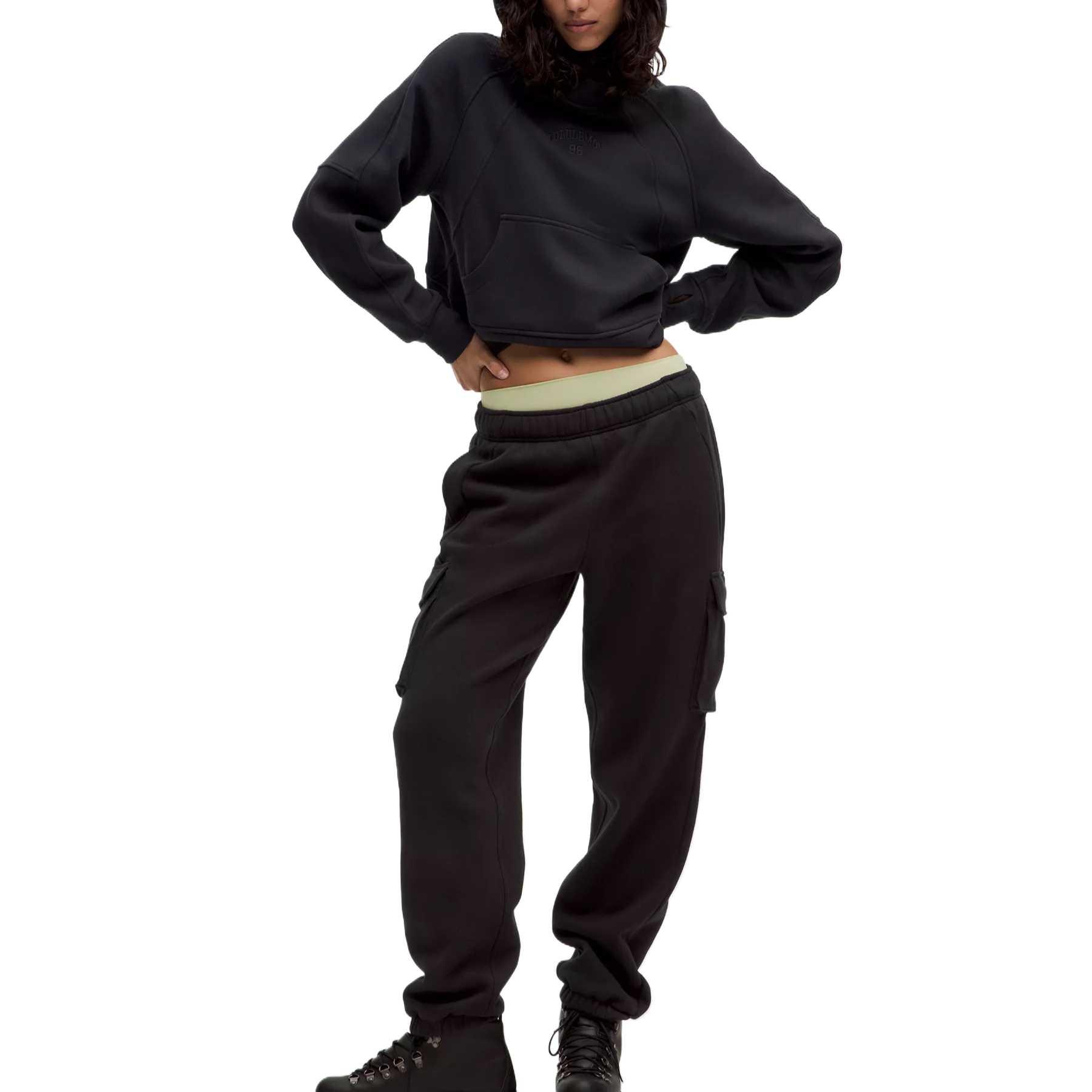 Sizing (W) Lululemon连帽印花休闲舒适短款套头衫。 LW3IBPS