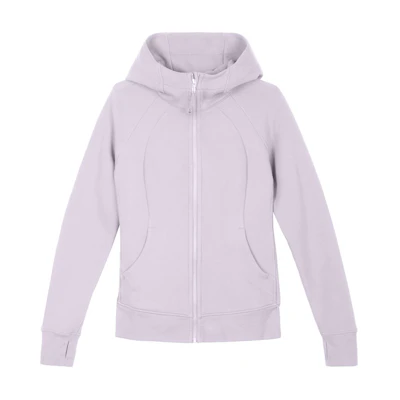 (Women) Lululemon Scuba Hoodie Solid Logo Gold Zipper Jacket LW4BPLS