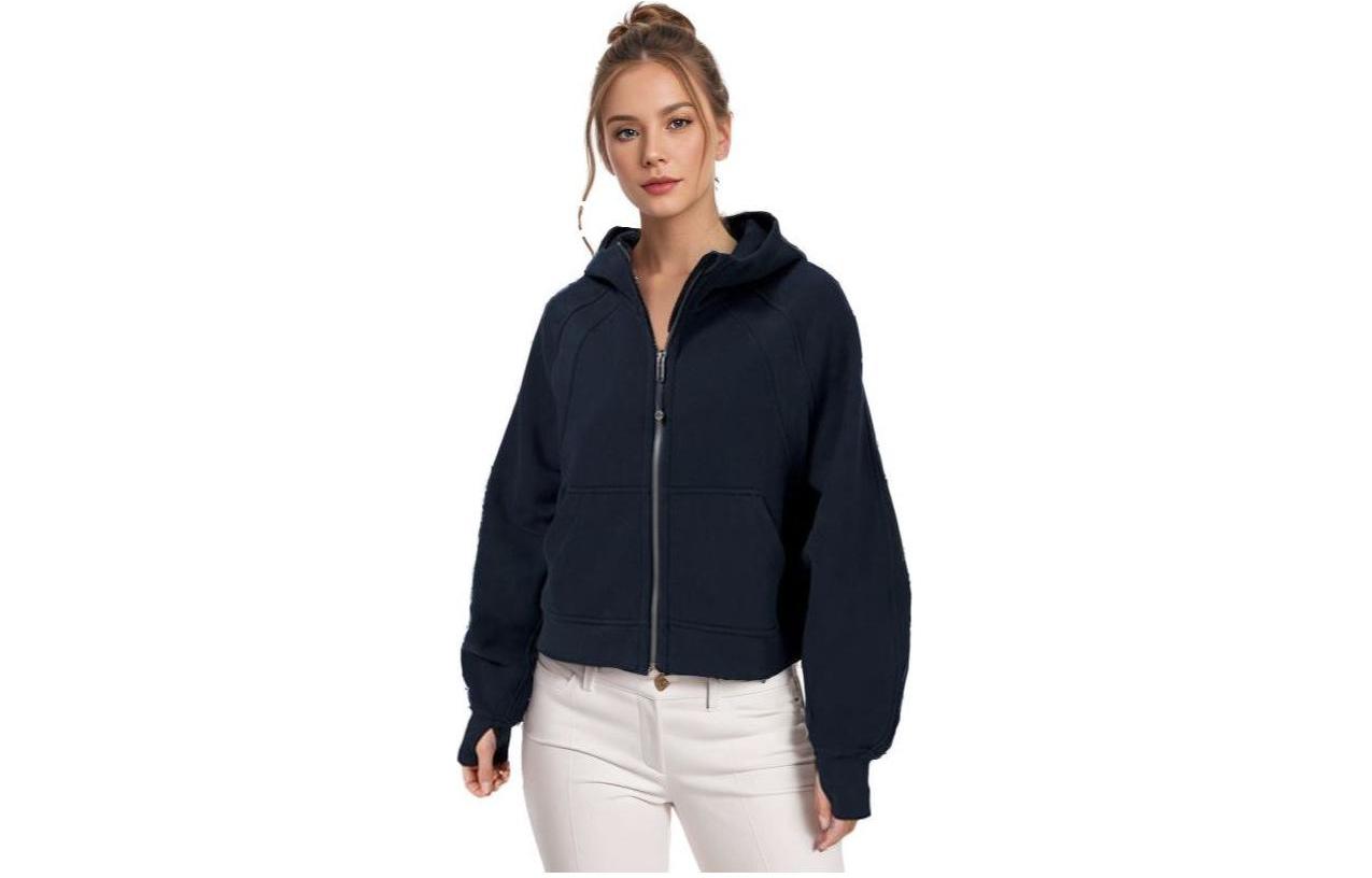 (Women) Lululemon Scuba Hoodie Zip-Up: Breathable & Warm Cropped Jacket LW3EOZS