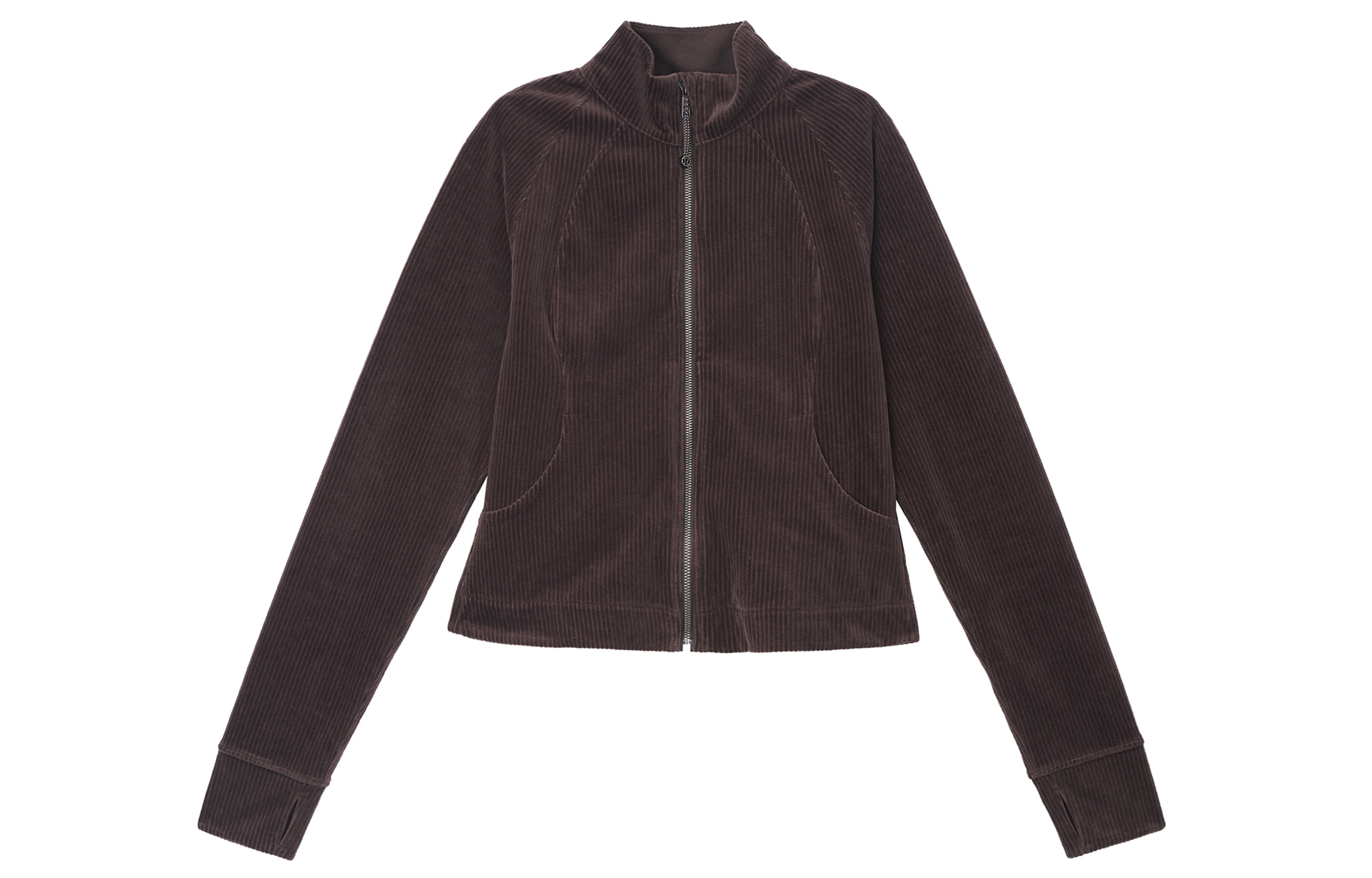 (Women) Lululemon Scuba Jacket Velvet Cord Zip-Up Cropped Corduroy Retro  Jacket LW3HN5S