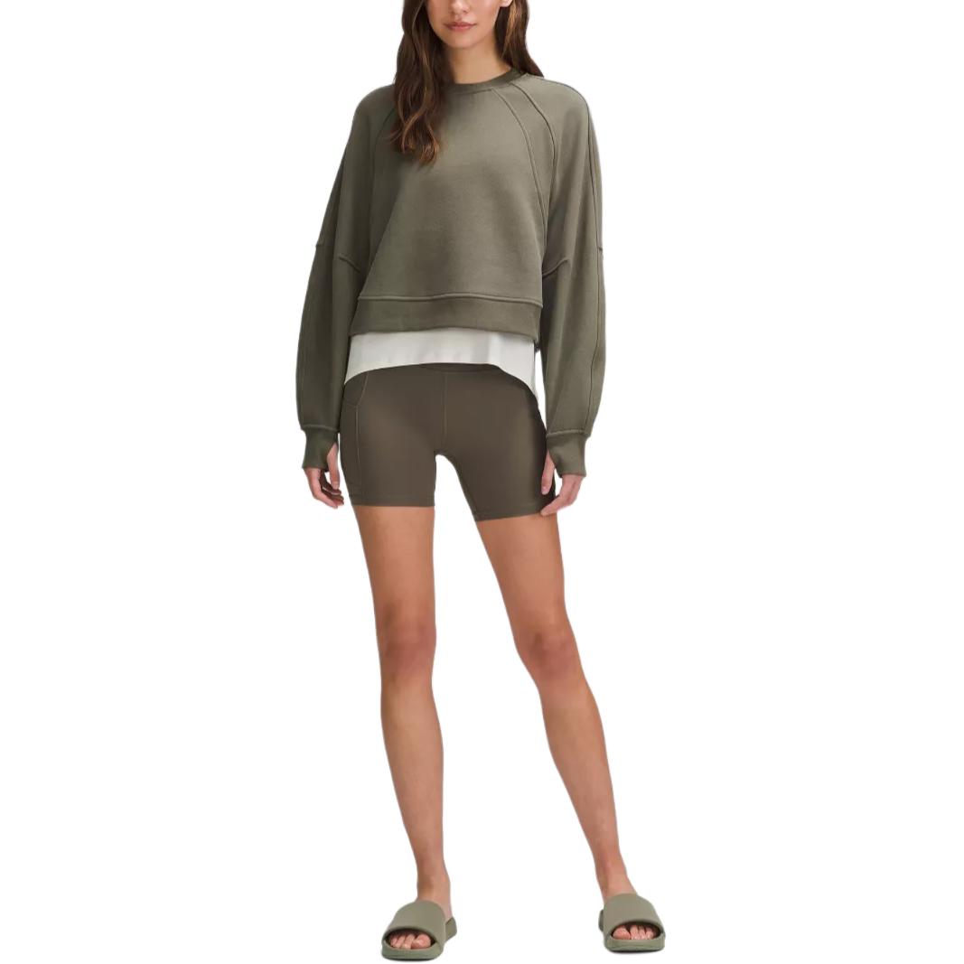 Sizing (W) Lululemon 女款Scuba寬鬆短版上衣 - 休閒柔軟款式 LW3HX5S