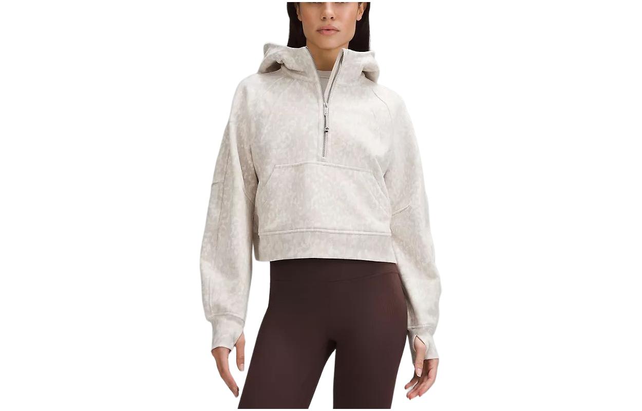 (Women) Lululemon Scuba Oversized Half-Zip Hoodie for Women - Relaxed Fit LW3GBTS,LW3DM4S