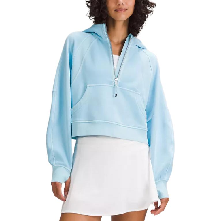 (Women) Lululemon Scuba Oversized Half-Zip Hoodie Solid Color Pullover LW3HJZS 圖 2
