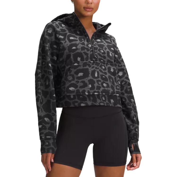 (Women) Lululemon Scuba Oversized Half-Zip Hoodie Solid Color Pullover LW3HJZS 圖 4