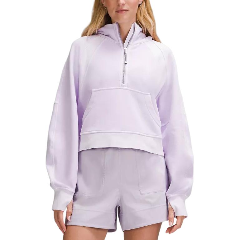 (Women) Lululemon Scuba Oversized Half-Zip Hoodie Solid Color Pullover LW3HJZS 圖 6