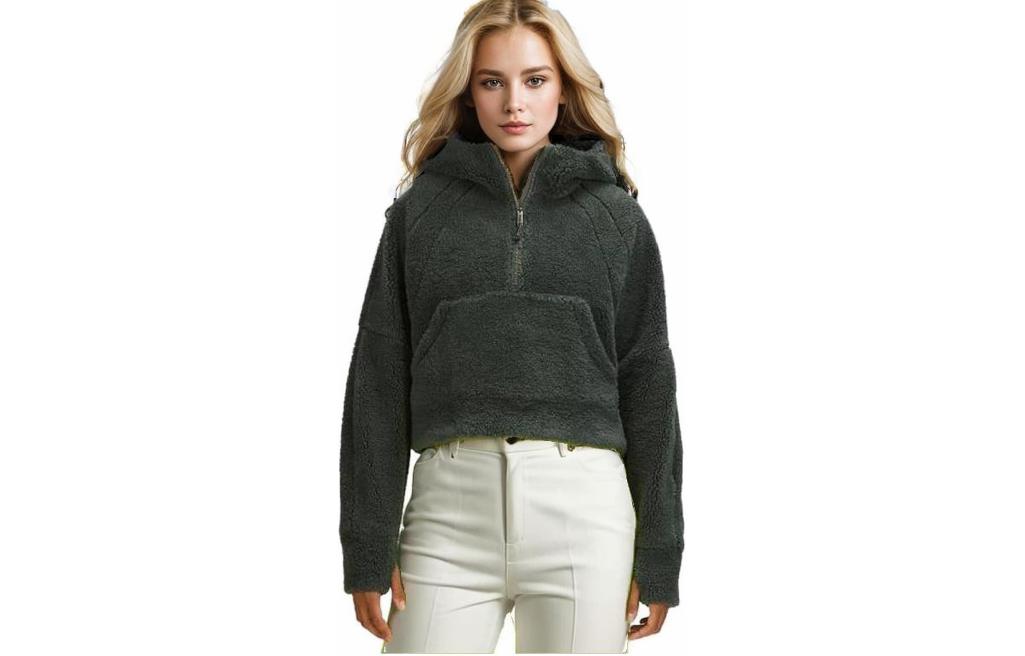 (Women) Lululemon Scuba Oversized Half-Zip Pullover Hoodie Women LW3FYTS