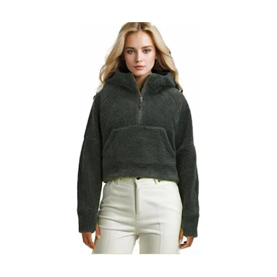 (Women) Lululemon Scuba Oversized Half-Zip Pullover Hoodie Women LW3FYTS