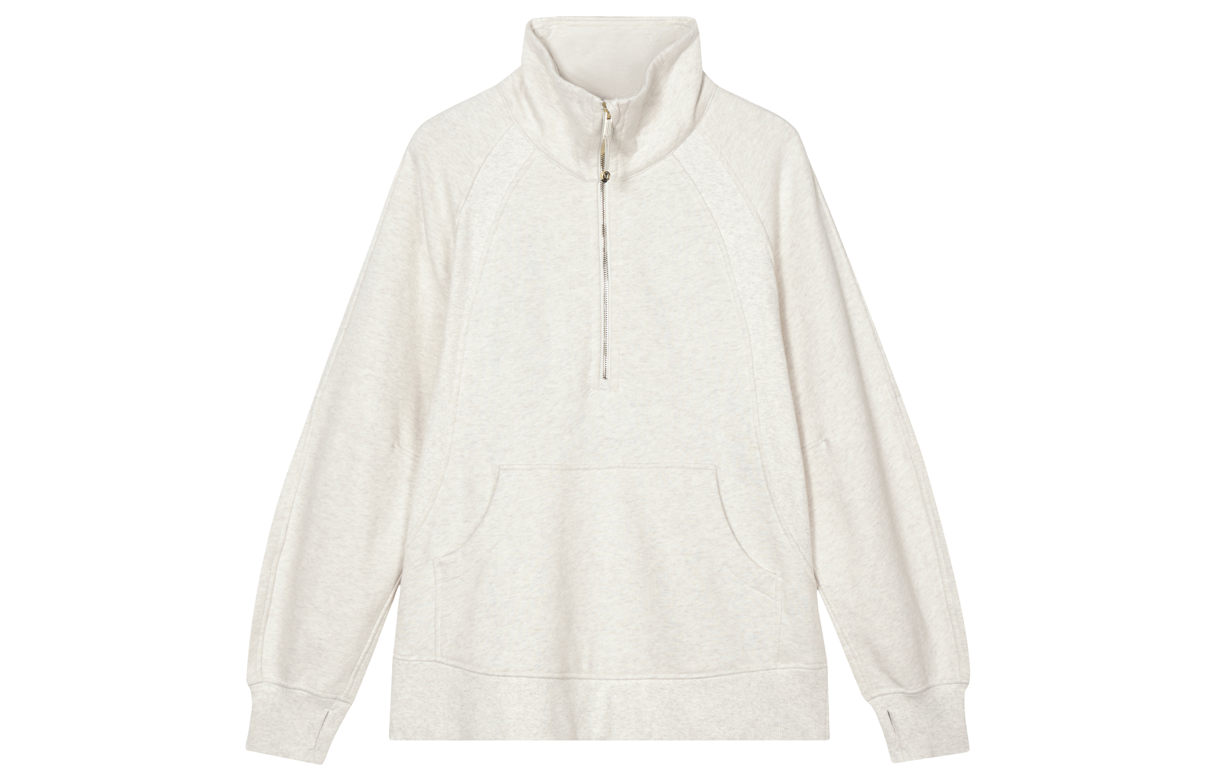 Order (W) Lululemon Scuba Sudadera Oversize Media Cremallera Mujer Gris Claro. LW3HZ4S