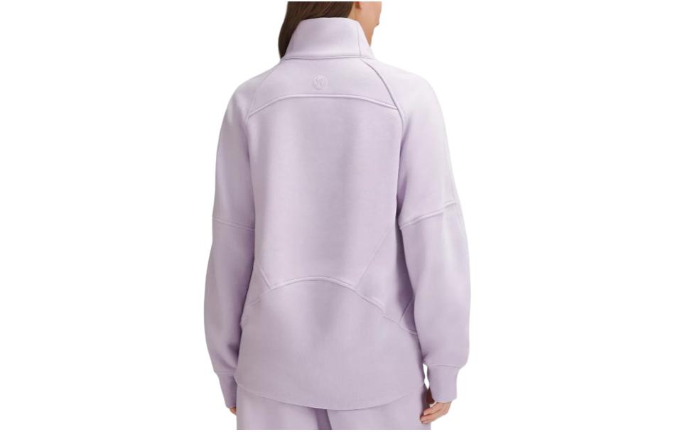 Cheap (W) Lululemon Scuba Sudadera Oversize Media Cremallera Mujer Gris Claro. LW3HZ4S