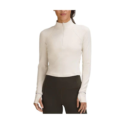 (Women) Lululemon Scuba Rulu Ribbed Half-Zip Pullover Jacket Women LW3GOQS