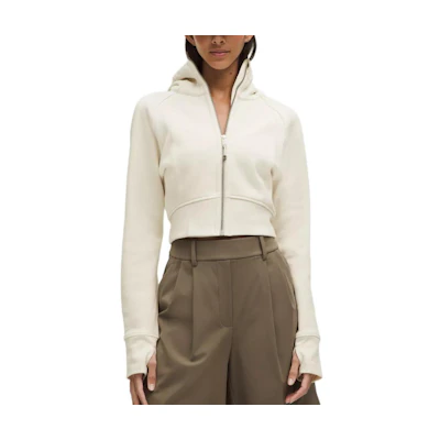 (Women) Lululemon Scuba Series Solid Color Zip-Up Short Hoodie Jacket. LW3HTSS