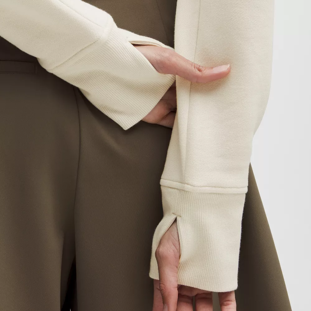 Details for (W) Lululemon Scuba Chaqueta Sudadera Cortaviento con Cremallera de Color Sólido. LW3HTSS