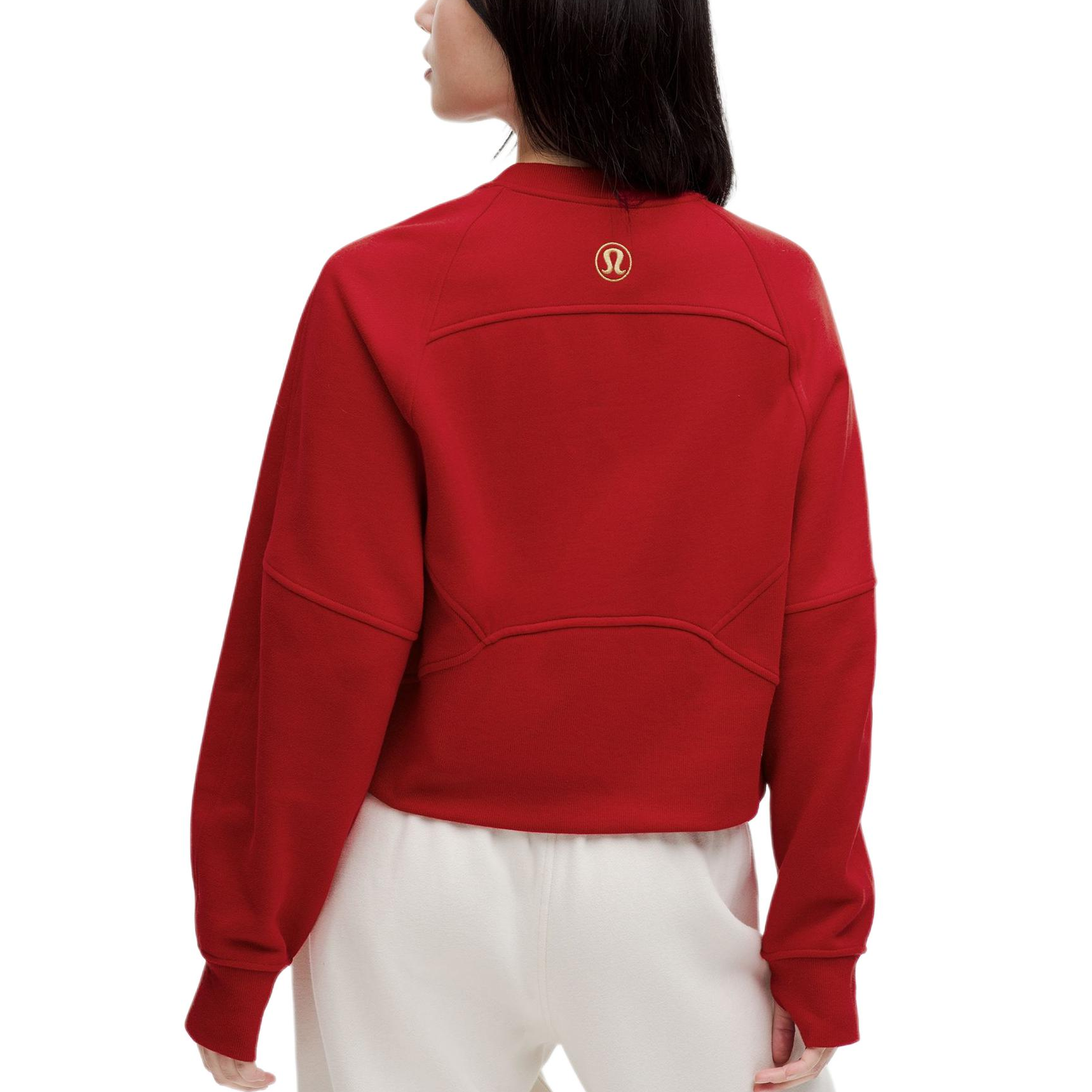 (Women) Lululemon Scuba Series Lunar New Year Snake Red Loose Fit Crop Hoodie LW3IXMS 圖 7