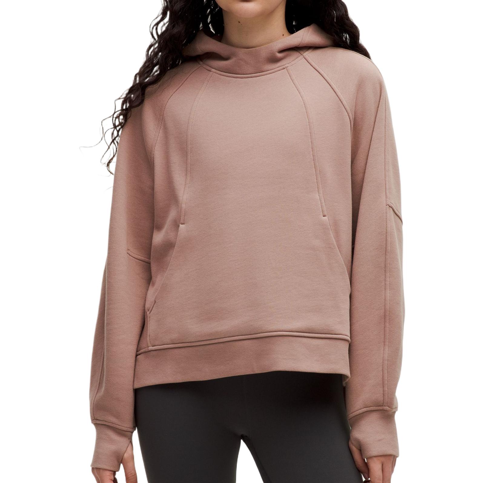 (Women) Lululemon Scuba Solid Color Cozy Long-Sleeve Sweatshirt Dusky Rose LW3IUIS