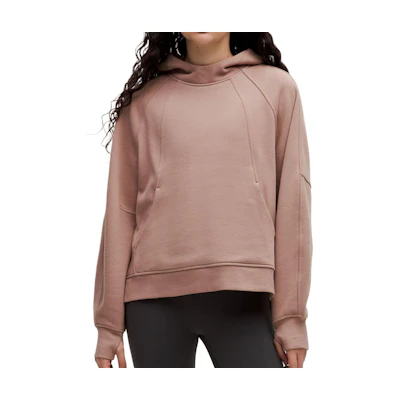(Women) Lululemon Scuba Solid Color Cozy Long-Sleeve Sweatshirt Dusky Rose LW3IUIS