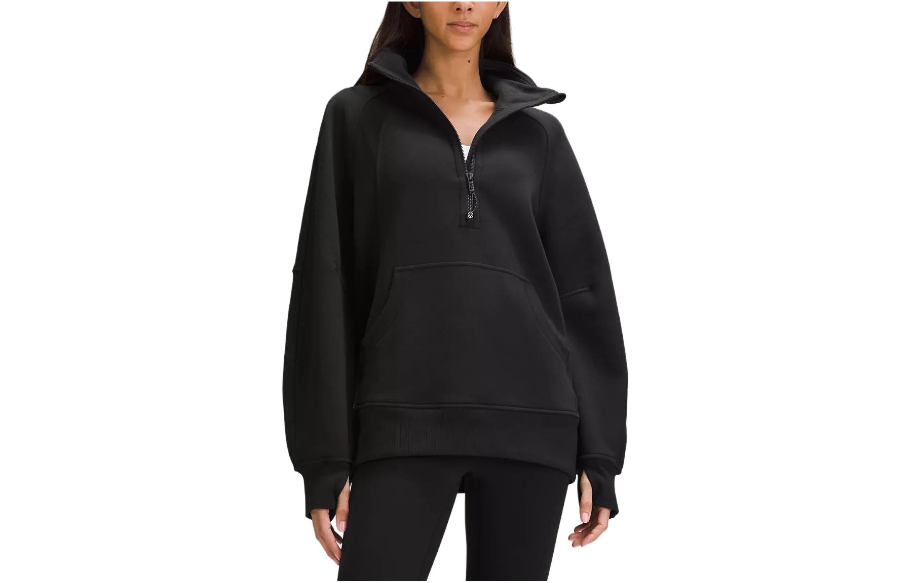 (Women) Lululemon Scuba Solid Fitted Mock Neck Long Sleeve Knit Top Women LW3HTBS